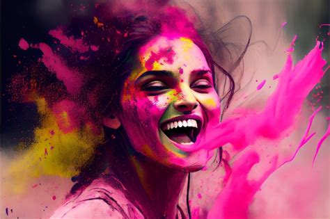 Premium Photo | Colorful rainbow holi ai generated art