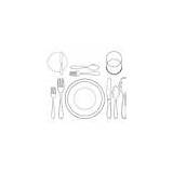 Table Setting Coloring Sheet  Etsy sketch template