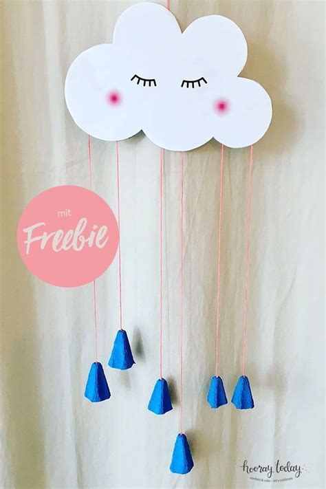 Custom made cloud decoration with freebie - simple and inexpensive ...