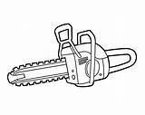 Chainsaw Coloring Page Free Pages sketch template