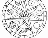 Pentacle Coloring Pages Sketch Page sketch template