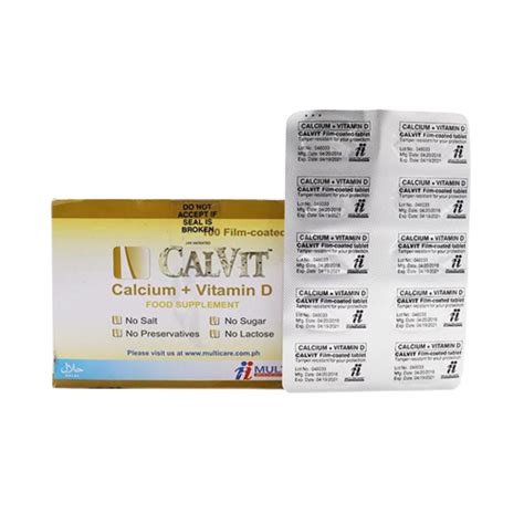 Buy Calvit calcium / vitamin d tablet 1's online with MedsGo. Price - from