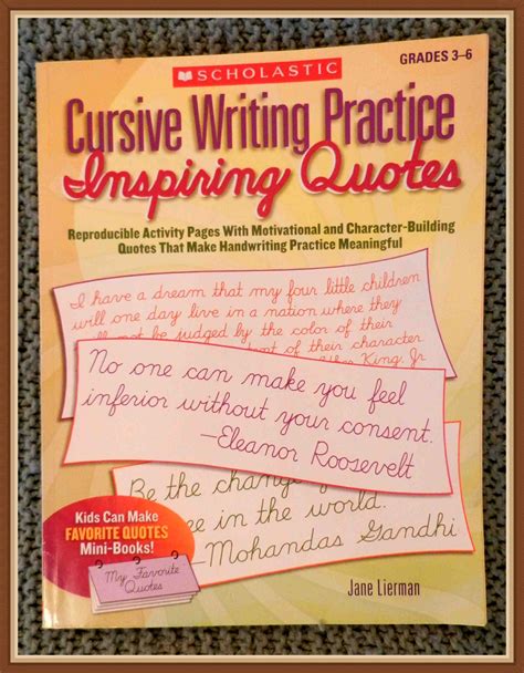 Inspiring Quotes - Cursive Writing Practice - My Review - The Curriculum Choice