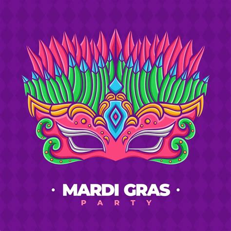 Mask illustration Vector design, Mask drawing from mardi gras festival day 16149850 Vector Art ...