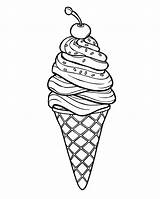 Ice Cream Cone Coloring Page  Free Printable sketch template