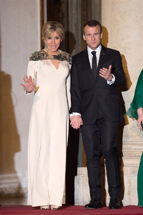 Brigitte Macron's Louis Vuitton Dress at State Dinner | POPSUGAR Fashion