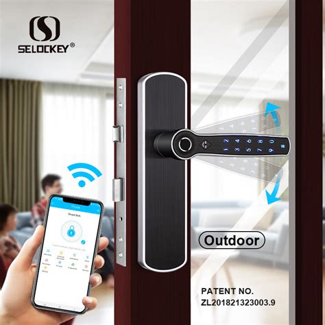 Double Sided Fingerprint Electric Smart Dual Bluetooth Gate Locks