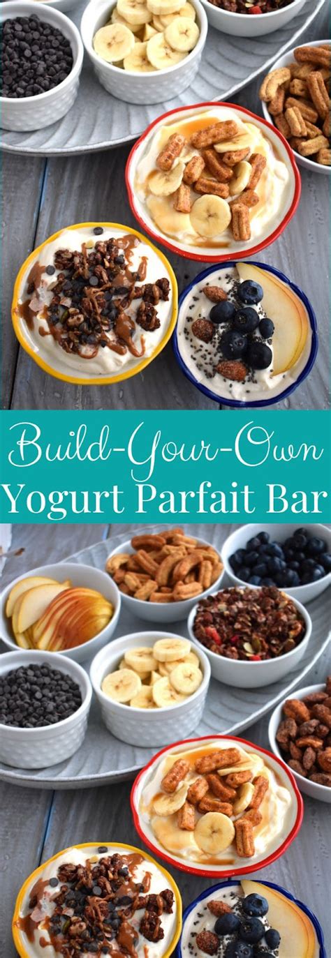 Build-Your-Own Yogurt Parfait Bar has tons of fun toppings like fruit, nuts, chocolate chips ...