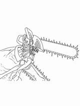 Chainsaw Man coloring Pages sketch template