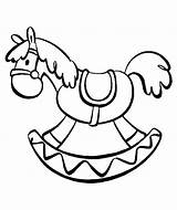 Rocking Horse Coloring Page sketch template