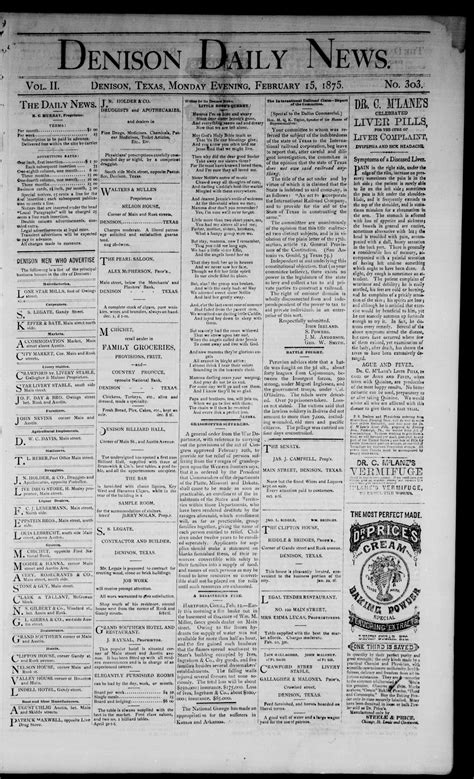 Denison Daily News. (Denison, Tex.), Vol. 2, No. 303, Ed. 1 Monday ...