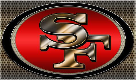 Metallic Niners Logo | 49ers, Sf 49ers, Niners