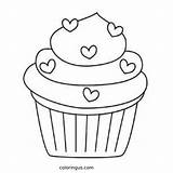 Cupcake Coloring Pages Free Printable PDF sketch template