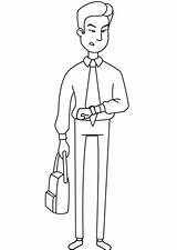 Man In Suit Coloring Page sketch template