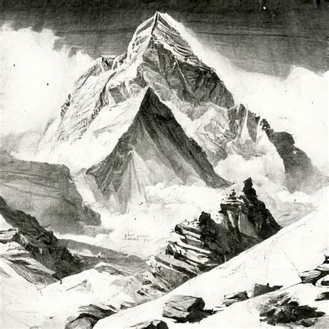 Mt Everest Pencil Sketch: Capturing the Majestic Beauty of the World's Highest Peak - Etsy ...