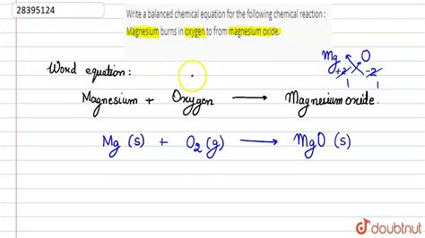 Brilliant Word Equation Of Magnesium And Oxygen How To Balance Neutralization Equations