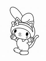 My Melody coloring pages sketch template