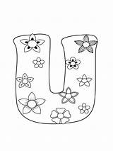 Alphabet U Coloring Pages sketch template