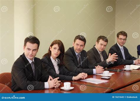 Conference, Group Of Five Business People Stock Photography - Image ...