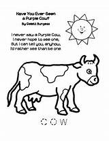 Have You Ever Seen A Purple Cow Coloring Sheet By Kjersten Rathke sketch template