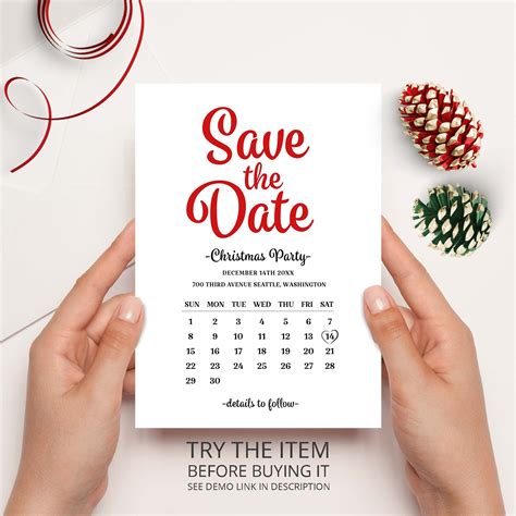 Christmas Save the Date Invite - Etsy