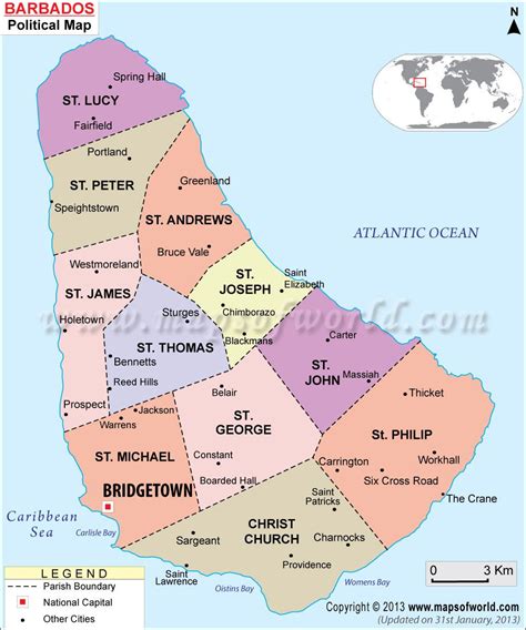 Barbados Map | Map of Barbados | Collection of Barbados Maps | Barbados ...