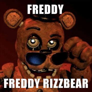 "Five Nights at Freddy's FNAF Funny Sticker Meme Freddy Rizzbear" Sticker for Sale by gaycatclub ...