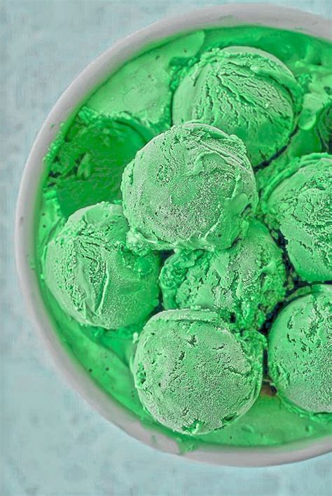 Green ice cream aesthetic