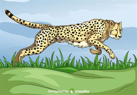 Running Cheetah vector. Free download. | Creazilla