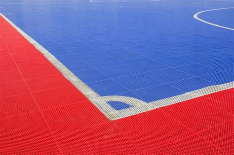 Premium Photo | Futsal plastic court flooring tiles texture floor