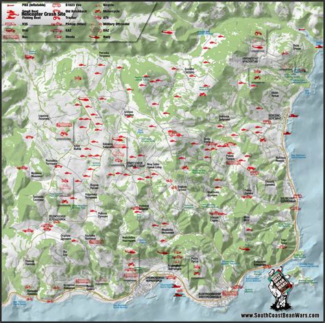 A quick PS mashup of the heli crash site map, and the veichle map (all ...