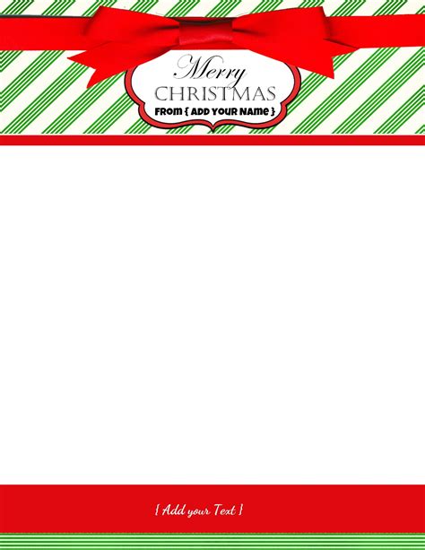 Free Personalized Christmas Stationery