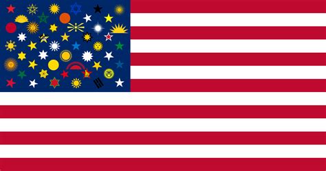 the american flag but the stars are stolen from 50 different flags : r/vexillologycirclejerk