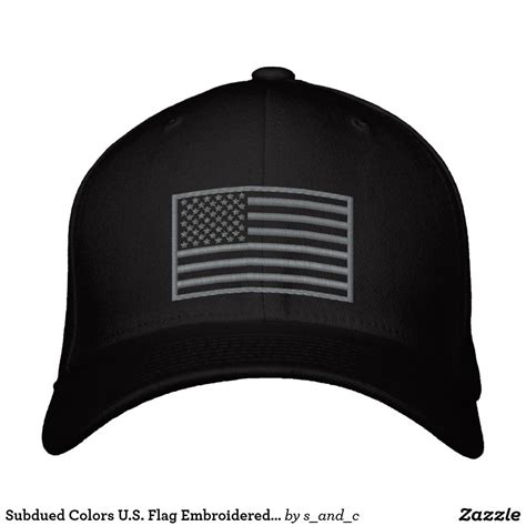 Subdued Colors U.S. Flag Embroidered Hat (Black) | Zazzle.com | Embroider hat, Hats, Flag