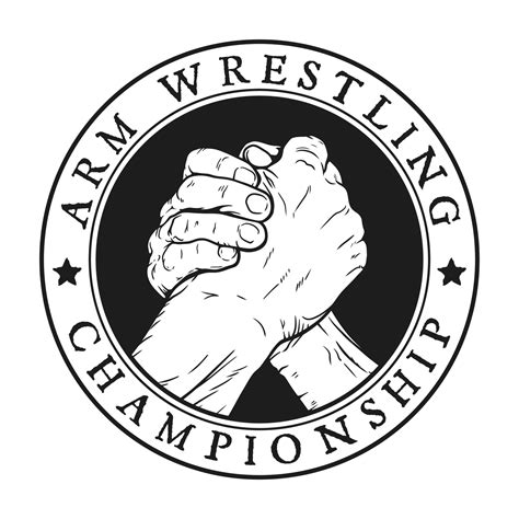 Arm wrestling championship vector logo on white background 10269043 ...