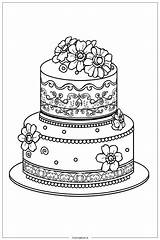 60 Desenhos De bolo Aniversário Para Colorir PDF E PNG Grátis sketch template