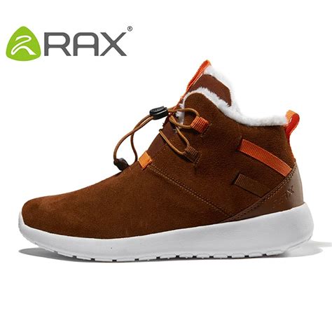 Women Lace Up Winter Warm Hiking Shoes Female Plus Velvet Snow Genuine Leather Shoes Women ...