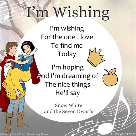 I'm Wishing Lyrics from Snow White and the Seven Dwarfs | Disney Song ...