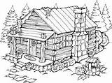 Log Cabin Coloring Page At GetColoringscom  Free Printable Colorings sketch template