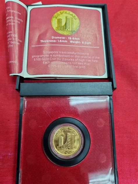 Singapore gold coins 100 DOLLAR AU 90.0 %, Hobbies & Toys, Memorabilia & Collectibles, Vintage ...