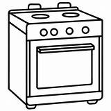 Stove coloring Page outline Book Line Art Drawing  sketch template