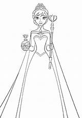 Queen Elsa Printable Coloring Pages  Free Templates sketch template