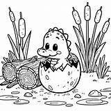 Baby crocodile Hatching In Swamp coloring Page Lulu Pages sketch template