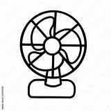 Fan cartoon Illustration Isolated On White Background For Children  sketch template
