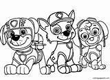 Paw Patrol Rocky Skye And Zuma Coloring Page  Free Printable sketch template