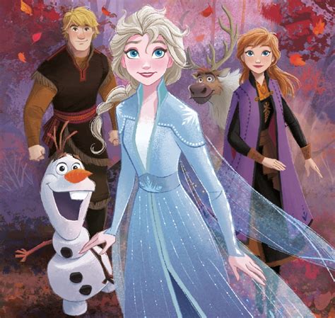 Frozen 2 Elsa, Anna, Olaf and Kristoff large picture Disney Princess Fashion, Disney Princess ...