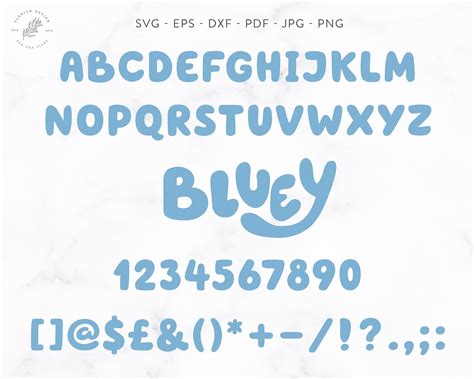 Bluey Font SVG Bluey Alphabet SVG - Etsy Israel