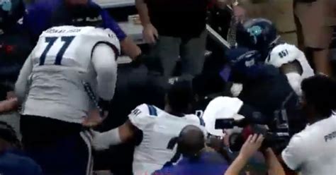 WATCH: Pro football players lose it, jump into stands to fight fans ...