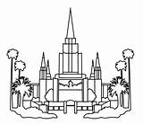 Lds coloring Pages Oakland temple temples sketch template