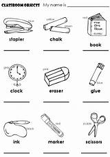 Classroom Objects Coloring Pages sketch template